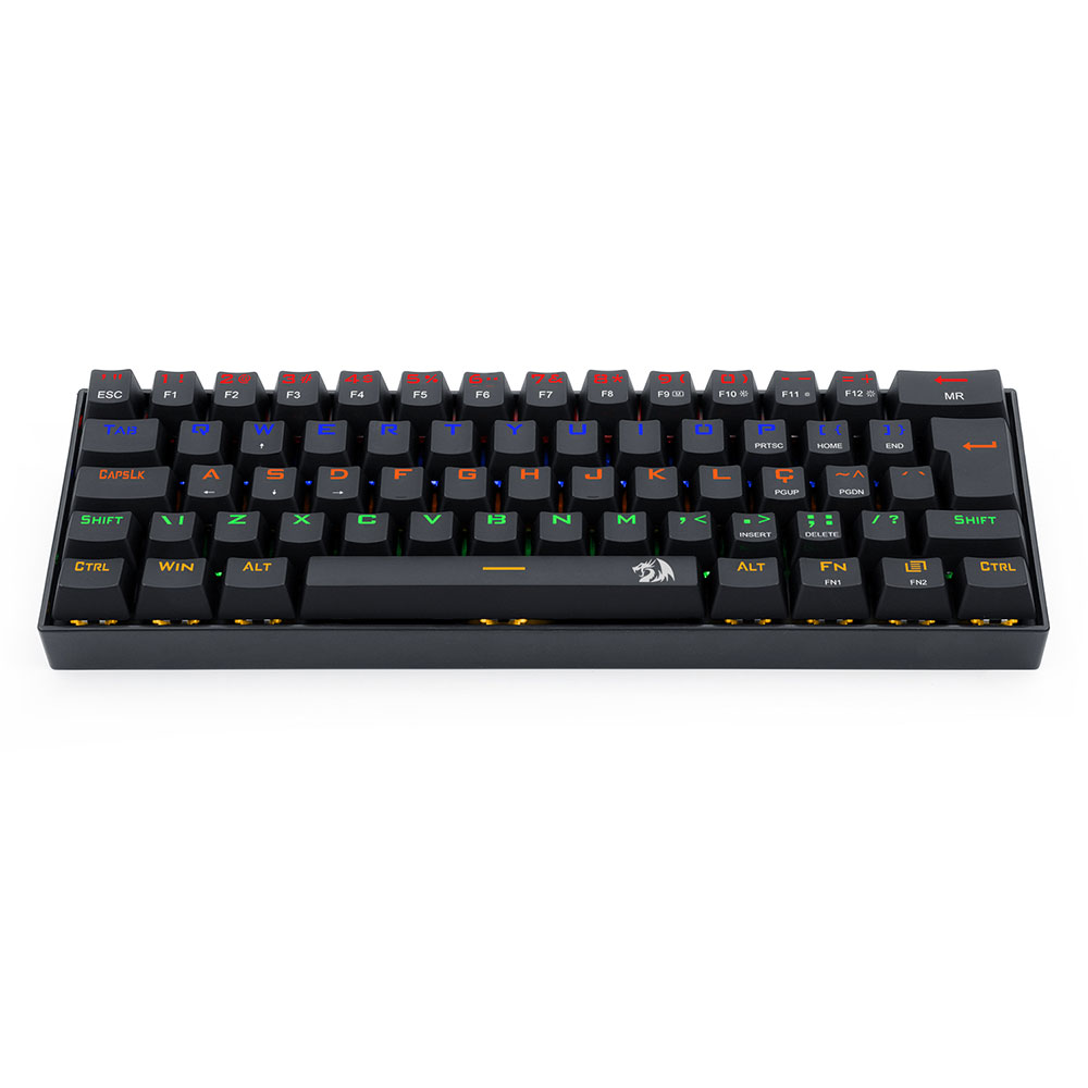 Imagem de TECLADO GAMER REDRAGON LAKSHMI RAINBOW PRETO SWITCH AZUL - K606R