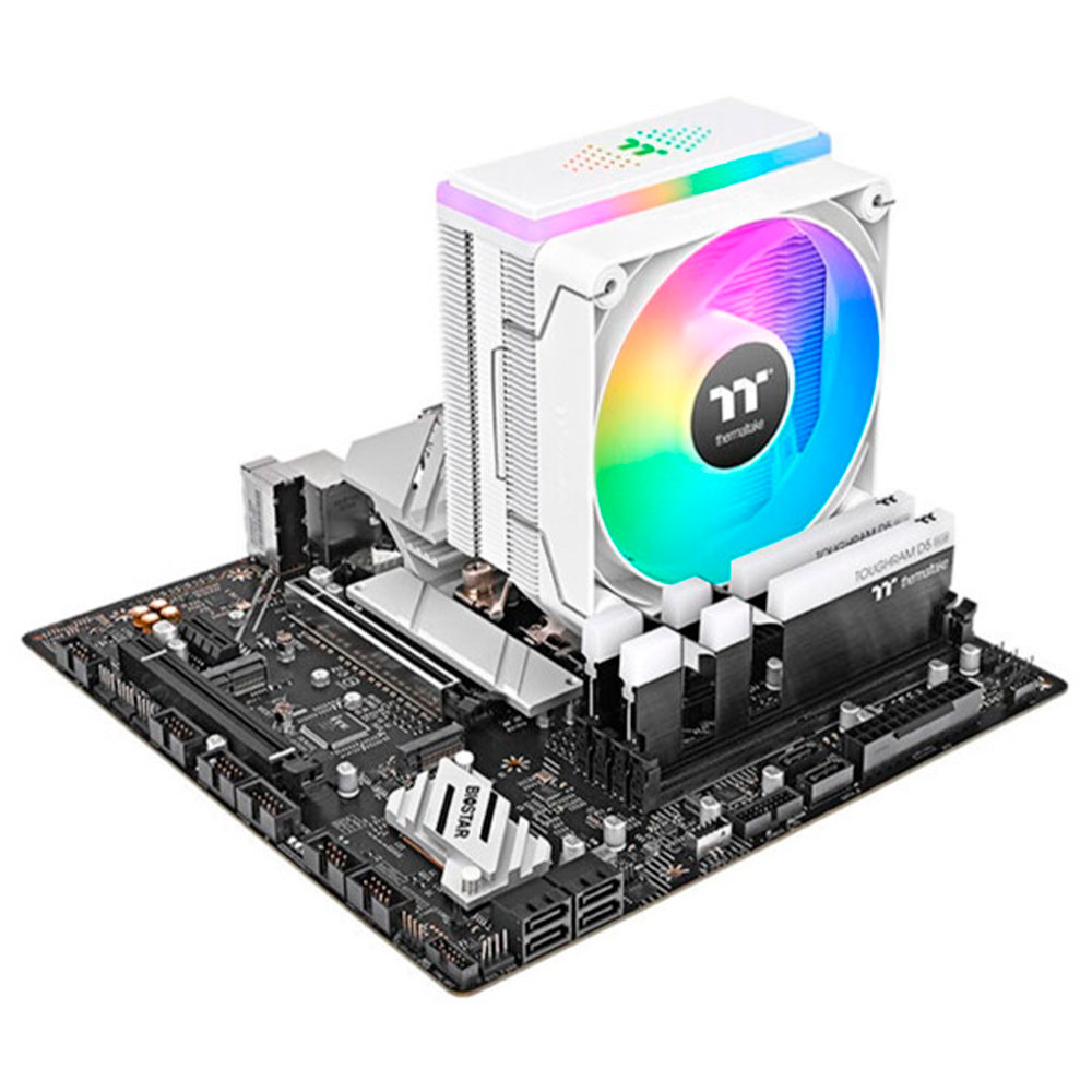 Imagem de COOLER PARA PROCESSADOR THERMALTAKE ASTRIA 200 LIGHTNING 4HEATPIPES 1 FAN120MM INTELLGA 1700