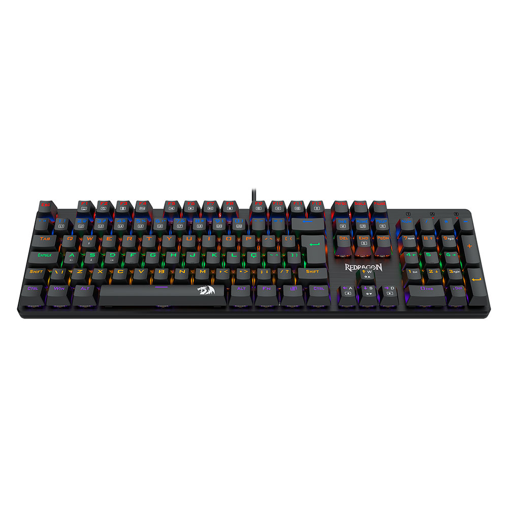 Imagem de TECLADO REDRAGON MECANICO VALHEIM RAINBOW PRETO SWITCH AZUL K608-R (PT-BROWN)