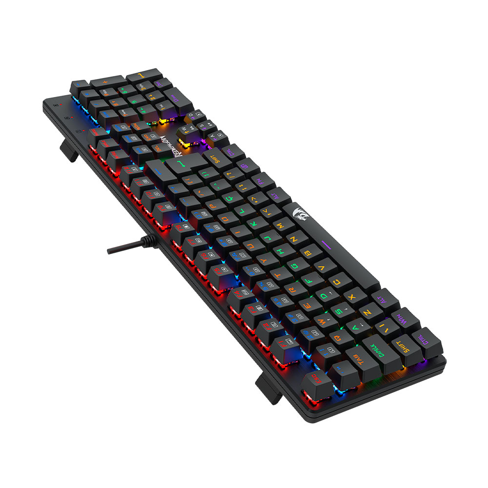Imagem de TECLADO REDRAGON MECANICO VALHEIM RAINBOW PRETO SWITCH AZUL K608-R (PT-BROWN)