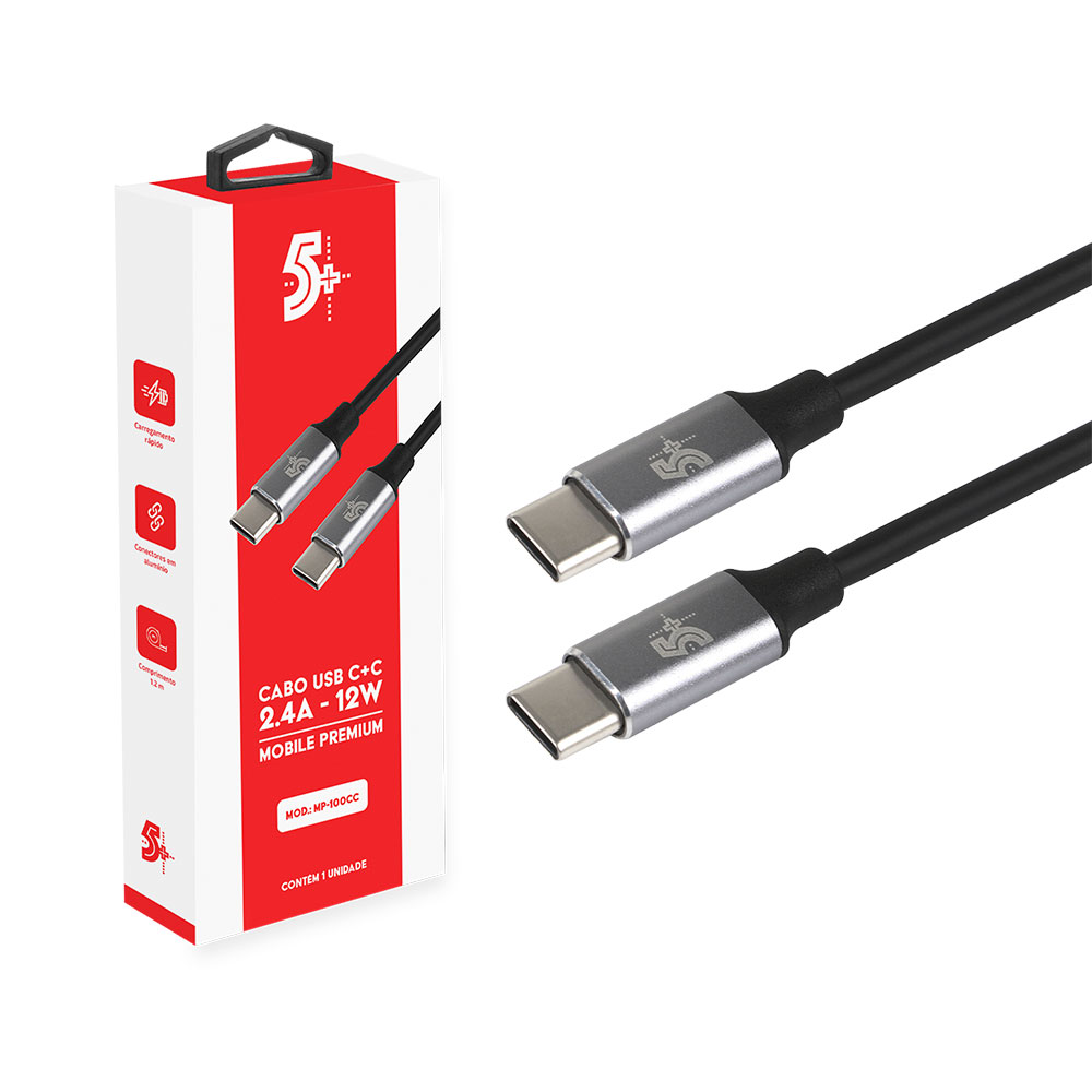 Imagem de CABO TIPO C 2.0 1,2M 5+ - 018-0206