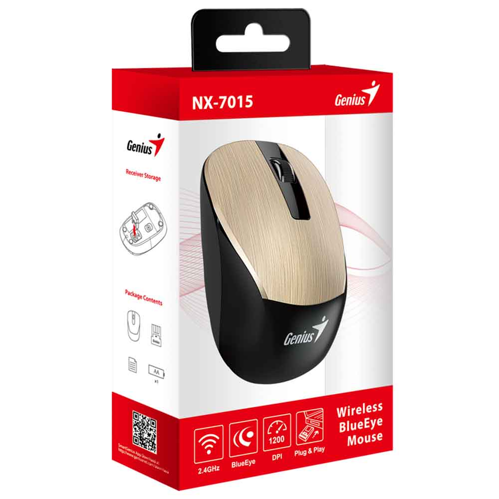 Mostrar detalhes de MOUSE GENIUS NX-7015 SEM FIO GOLD Imagem de MOUSE GENIUS NX-7015 SEM FIO GOLD