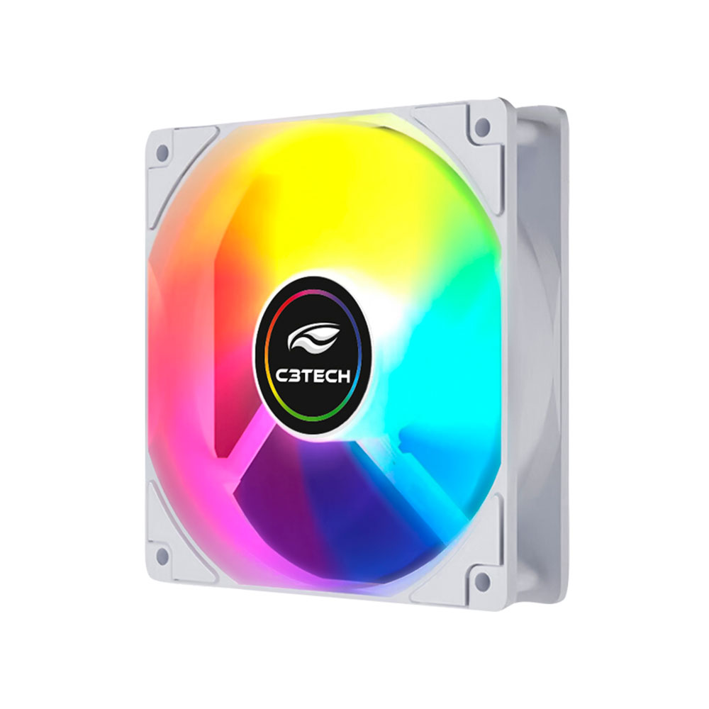 Imagem de COOLER PARA GABINETE C3TECH ARGB BRANCO F9-L260WH 120MM