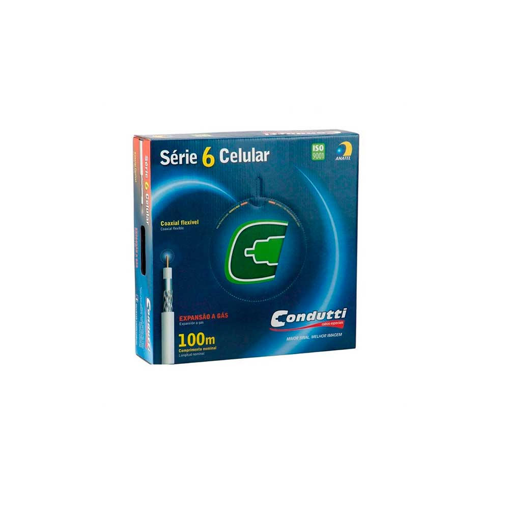 Mostrar detalhes de CABO COAXIAL RG6 SERIE 6CEL (S) 75OHM 60% MALHA ALUMINIO BC RL0100M - 5800 - CONDUTTI Imagem de CABO COAXIAL RG6 SERIE 6CEL (S) 75OHM 60% MALHA ALUMINIO BC RL0100M - 5800 - CONDUTTI