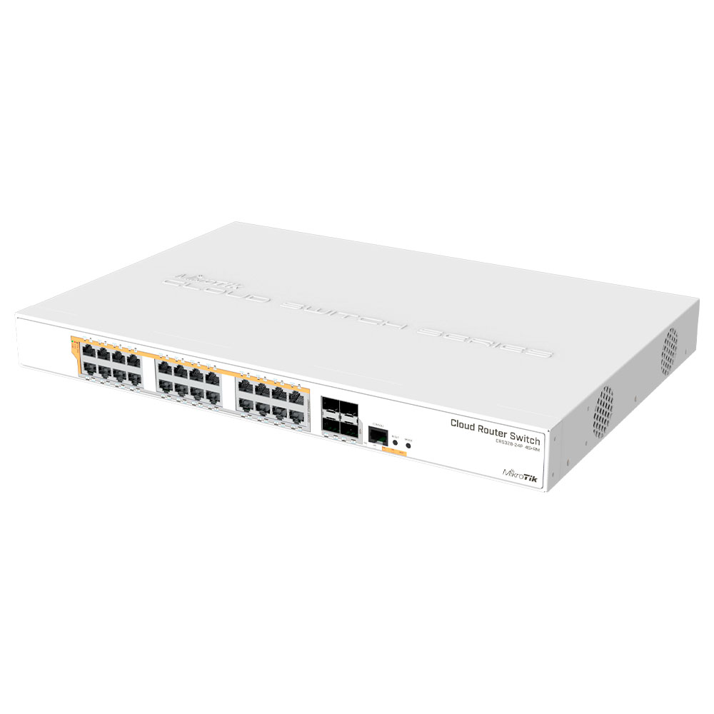 Imagem de CLOUD ROUTER SWITCH CRS328-24P-4S+RM 24 PORTAS GIGABIT E 4 SFP+ - MIKROTIK