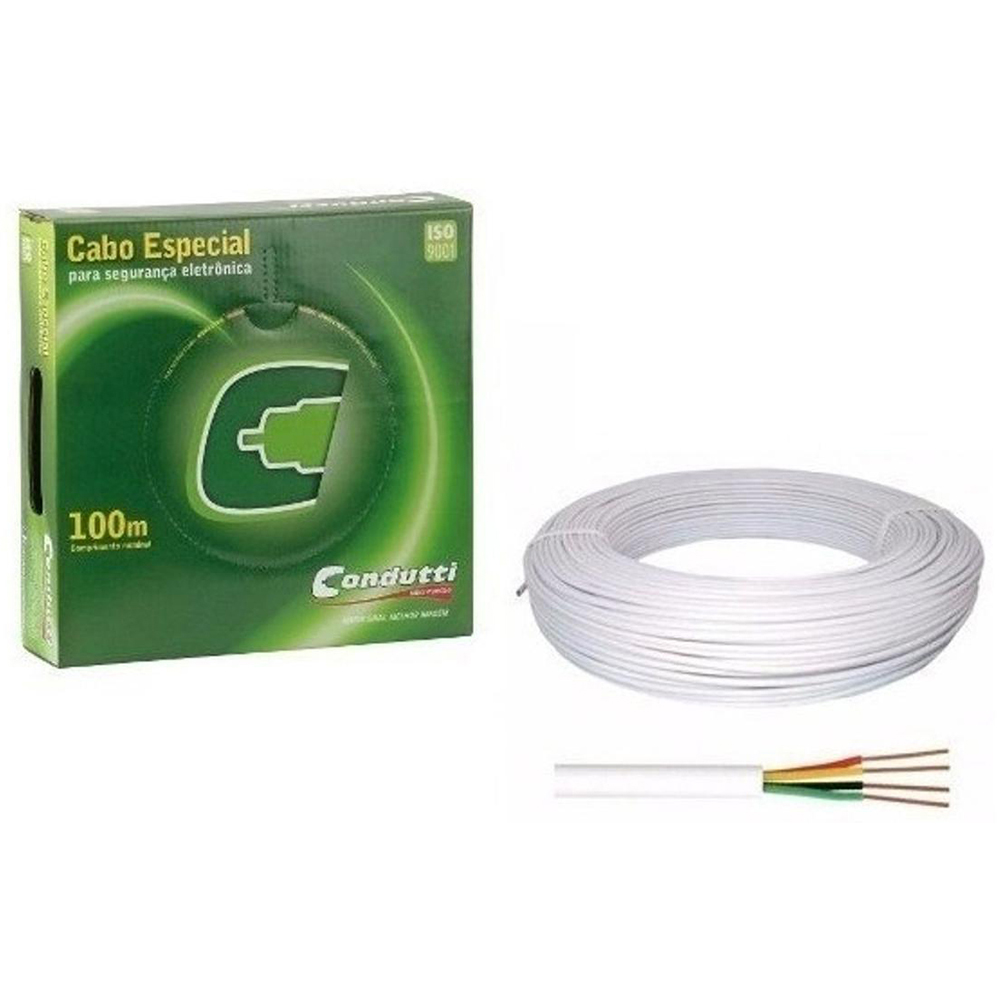 Mostrar detalhes de CABO CCI CCA 4X50 2 PARES 4VIAS ALARME INTERFONIA RAMAIS ALUMINIO COBREADO CONDUTTI CX 100M Imagem de CABO CCI CCA 4X50 2 PARES 4VIAS ALARME INTERFONIA RAMAIS ALUMINIO COBREADO CONDUTTI CX 100M