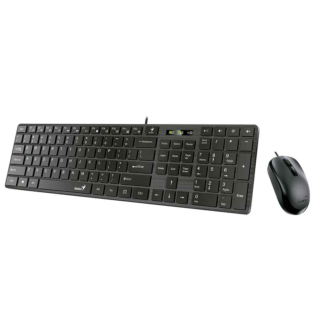 Imagem de KIT MOUSE E TECLADO MULTIMIDIA GENIUS SS-C126 COM FIO USB