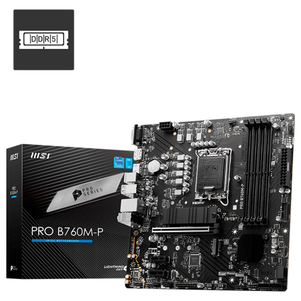 Imagem de PLACA MAE (INTEL) MSI PRO PRO B760M-P DDR5 LGA1700 12° 13° E 14° GERACAO