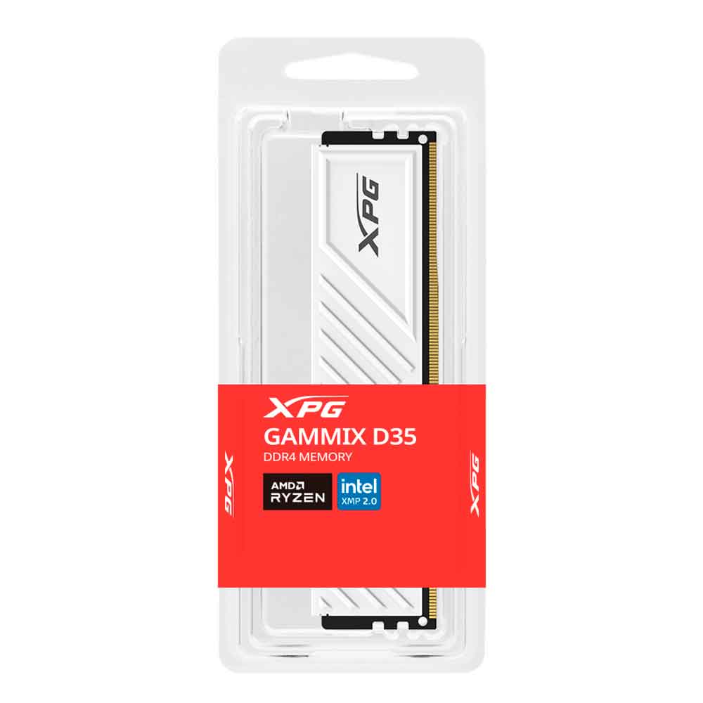 Imagem de MEMORIA ADATA XPG GAMMIX D35 8GB DDR4 3200MHZ CL16 BRANCO DESKTOP - AX4U32008G16A-SWHD35