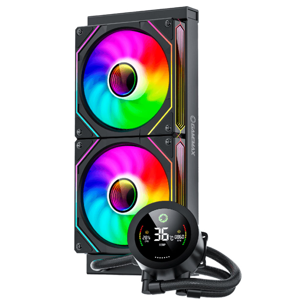 Imagem de WATER COOLER GAMEMAX ICEBURG 240N2 WHITE ARGB  - ICEBURG240N2WHBR