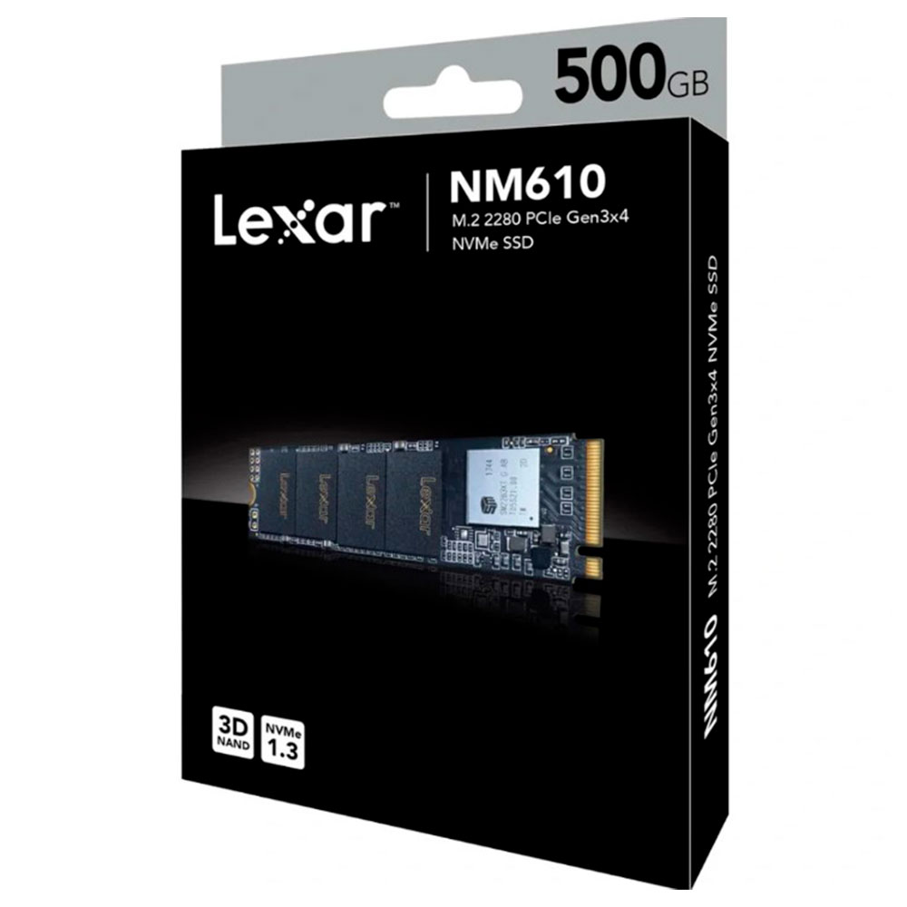 Imagem de SSD LEXAR NM610 PRO 500GB M.2 2280 NVME PCIE - LNM610P500G-RNNNG