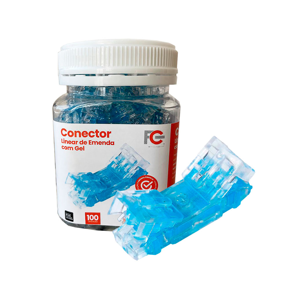 Imagem de CONECTOR LINEAR DE EMENDA GEL POTE C/ 100 PECAS FCGELCN FC FONTES