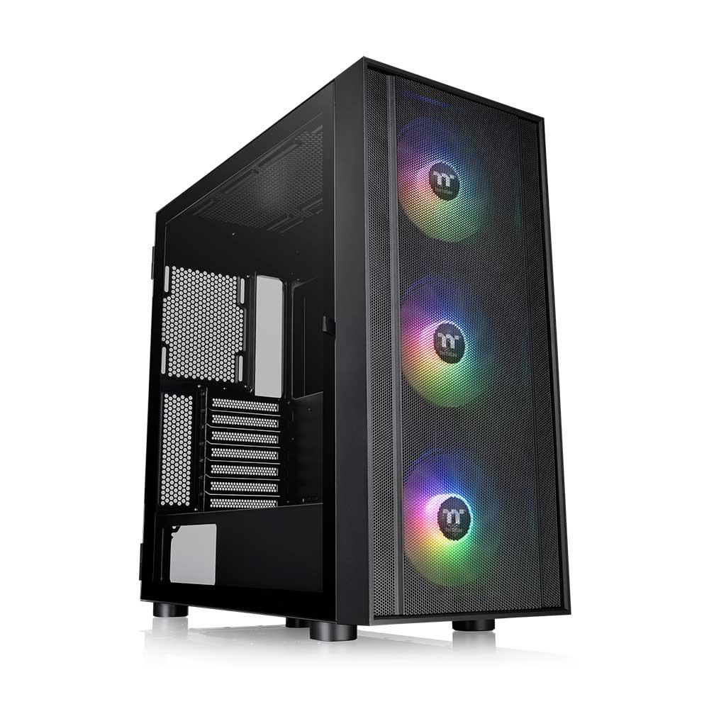 Imagem de GABINETE GAMER THERMALTAKE H570 TG ARGB BLACK C/ 3 FANS FRONTAIS 120MM - CA-1T9-00M1WN-01