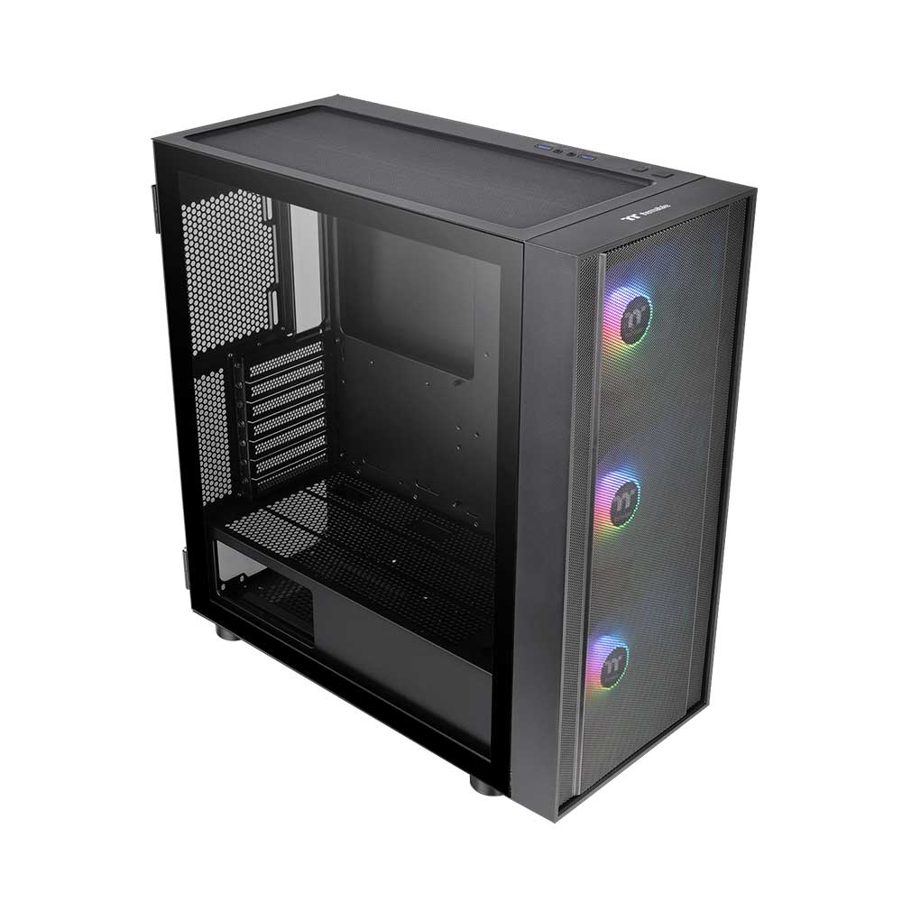 Imagem de GABINETE GAMER THERMALTAKE H570 TG ARGB BLACK C/ 3 FANS FRONTAIS 120MM - CA-1T9-00M1WN-01