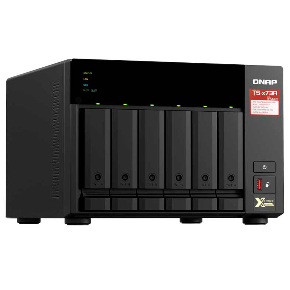 Mostrar detalhes de STORAGE NAS QNAP 6 BAIAS AMD RYZEN QUAD CORE 8GB RAM DDR4 2 SLOTS PCLE - TS-673A-8G-US Imagem de STORAGE NAS QNAP 6 BAIAS AMD RYZEN QUAD CORE 8GB RAM DDR4 2 SLOTS PCLE - TS-673A-8G-US