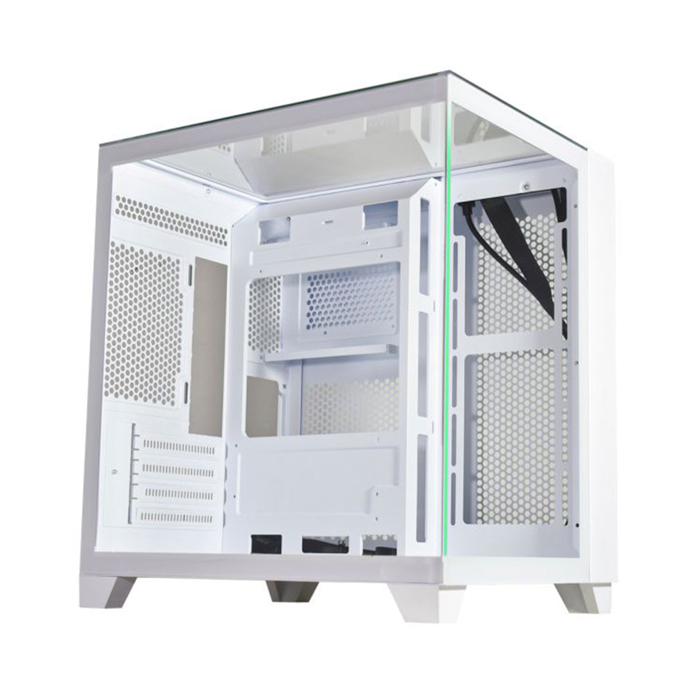 Imagem de GABINETE GAMER K-MEX AQUARIO CG-W725 VISAO BRANCO MICRO ATX SEM FAN
