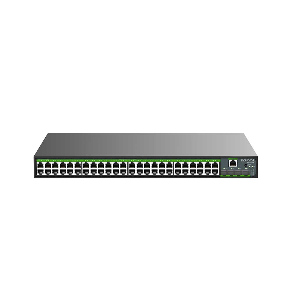 Imagem de SWITCH INTELBRAS L3 GERENCIAVEL 48 PORTAS GIGABIT POE 370W E 4 PORTAS SFP+ 10GB UPLINK S3352G-PB - 4