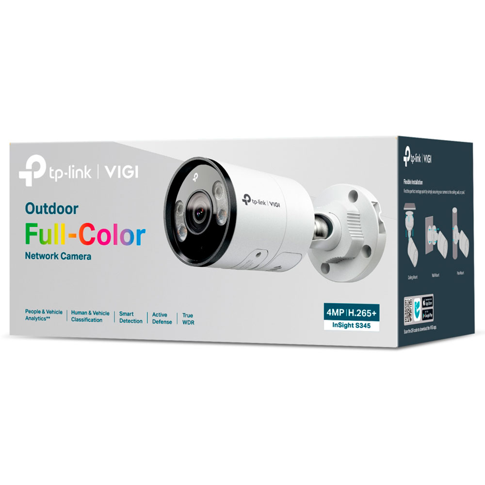 Imagem de CAMERA BULLET VIGI 4MP FULL-COLOR PARA AMBIENTES EXTERNOS INSIGHT S345(2.8MM) TP-LINK