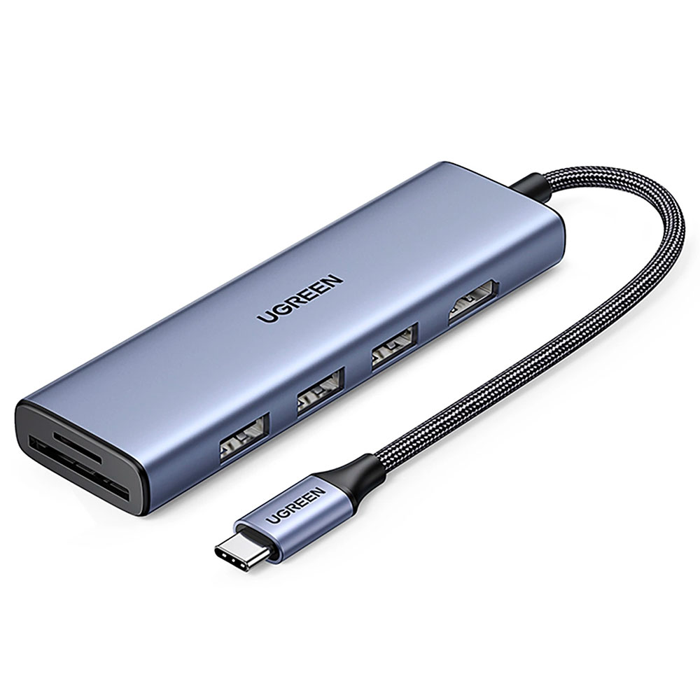 Imagem de HUB USB UGREEN USB-C COM 3P USB-A 3.0/HDMI/SD/TF - CM511-20956A