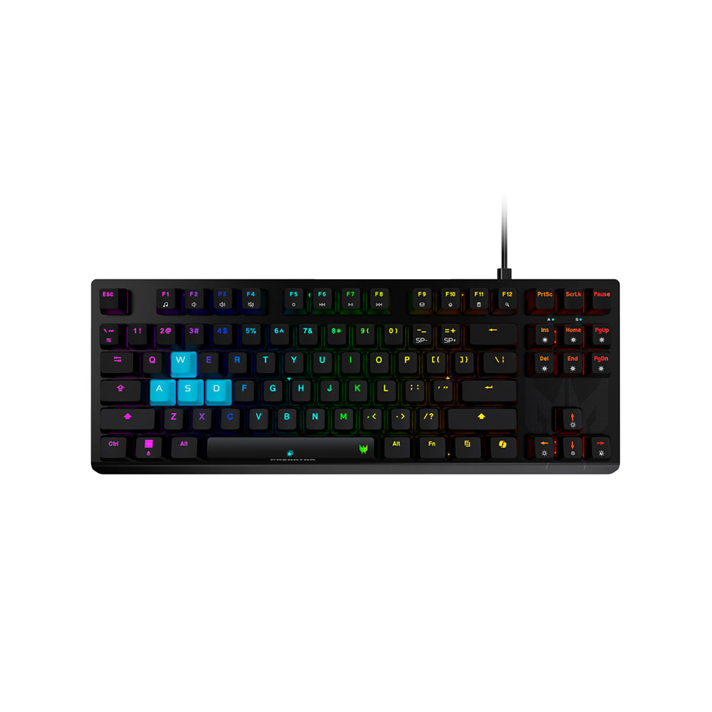 Imagem de TECLADO GAMER ACER MECANICO USB PREDATOR AETHON 510TKLPKW400 PRETO SWITCH AZUL