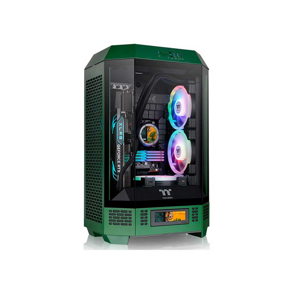 Imagem de GABINETE GAMER THERMALTAKE THE TOWER 300 RACING GREEN C/ 2 FANS 140MM - CA-1Y4-00SCWN-00