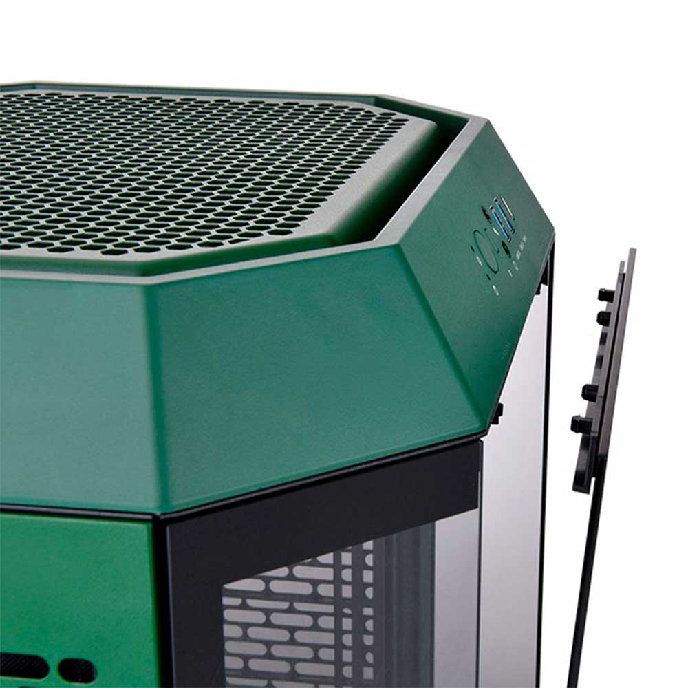 Imagem de GABINETE GAMER THERMALTAKE THE TOWER 300 RACING GREEN C/ 2 FANS 140MM - CA-1Y4-00SCWN-00