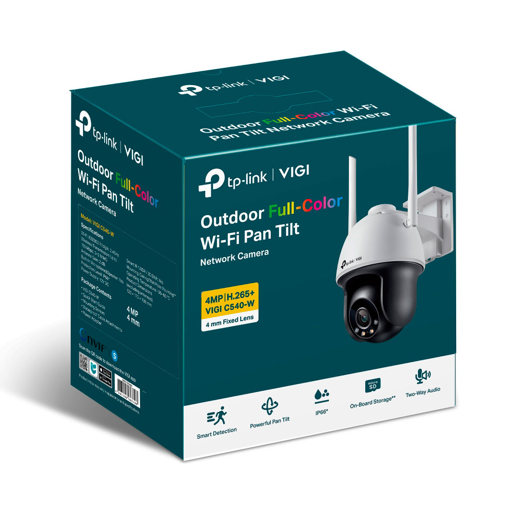 Imagem de CAMERA IP EXTERNA PAN/TILT 4MP COLORIDA WI-FI TP-LINK VIGI C540-W(4mm)