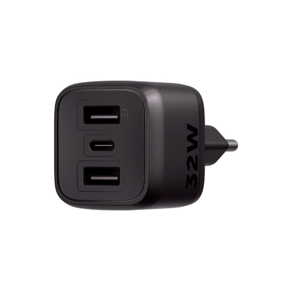 Imagem de CARREGADOR INTELBRAS EC 12 POWER 32W GAN 2P USB-A MAIS 1P USB-C - 4820192