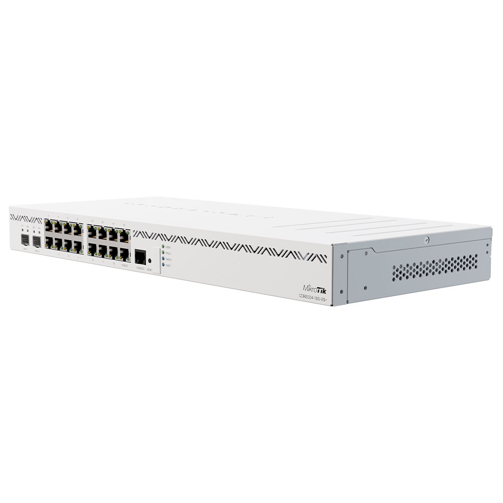 Imagem de CLOUD CORE ROUTER 16 PORTAS GE + 02 PORTAS SFP+ CCR2004-16G-2S+ - MIKROTIK