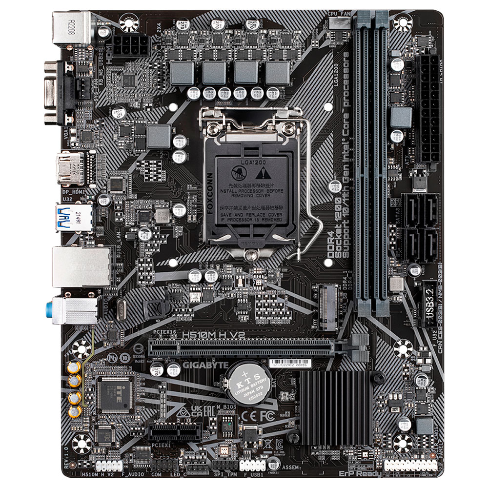 Imagem de PLACA MAE (INTEL) GIGABYTE H510M H V2 DDR4 LGA1200 10° E 11° GERACAO