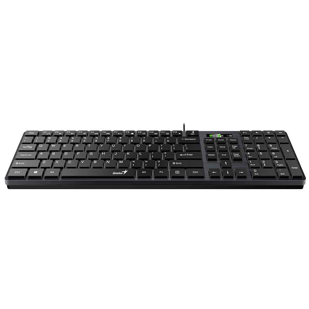 Imagem de TECLADO MULTIMIDIA GENIUS SLIMSTAR SS-126 USB PRETO ABNT 2