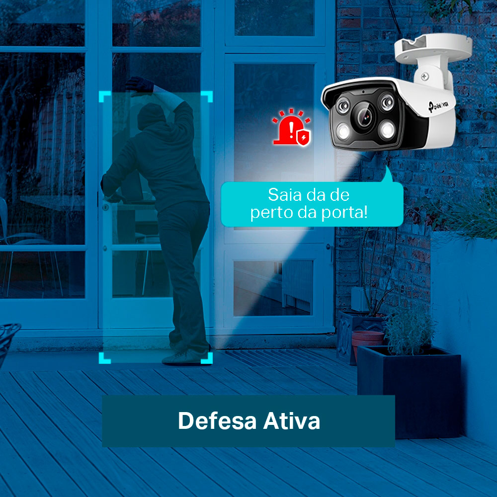 Imagem de CAMERA IP EXTERNA BULLET 4MP VIGI C340(2.8MM) COLORIDA IA POE TPLINK TPN0407