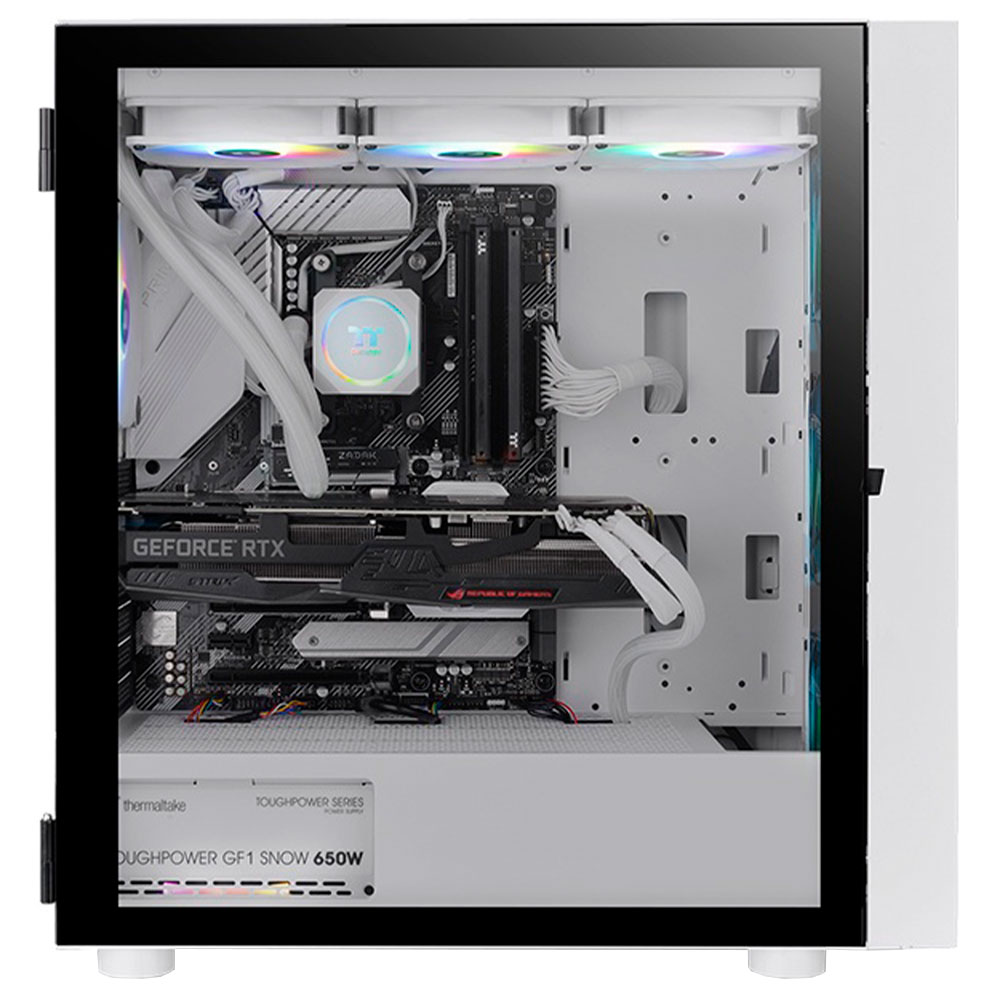 Imagem de GABINETE THERMALTAKE H570 TG/SNOW/F.MESH/MID-TOWER/3ARGB 120MM - CA-1T9-00M6WN-01
