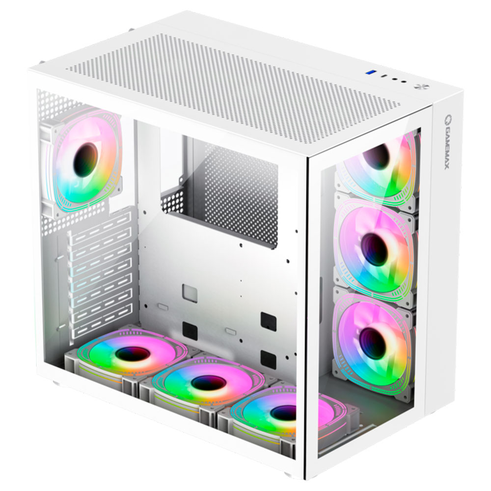 Imagem de GABINETE GAMER GAMEMAX LUCENT WH MID TOWER ATX BRANCO - X214100901520