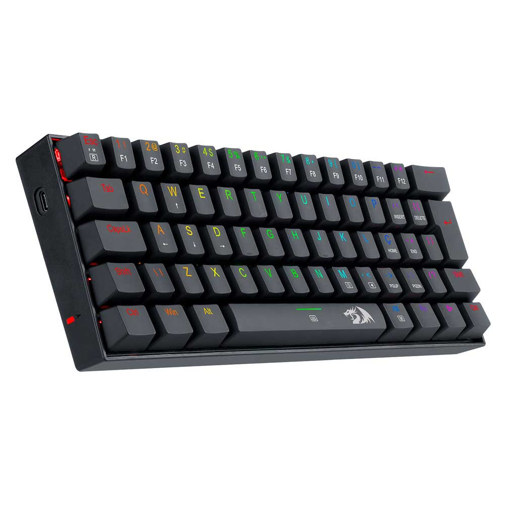 Imagem de TECLADO REDRAGON MECANICO GAMER DRAGONBORN RGB PRETO SWITCH AZUL ABNT2 K630RGB-1 (PT-BLUE)