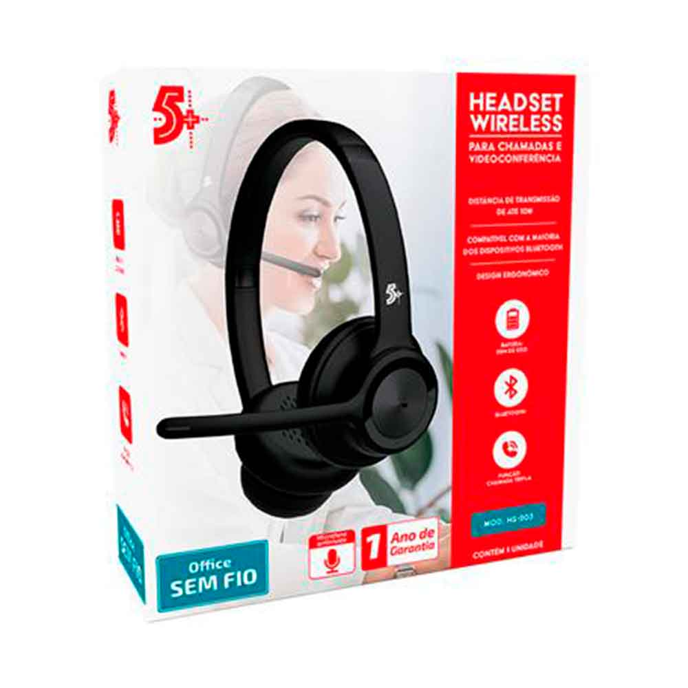 Imagem de HEADSET BLUETOOTH 5+ OFFICE - HS-203 - 015-0106