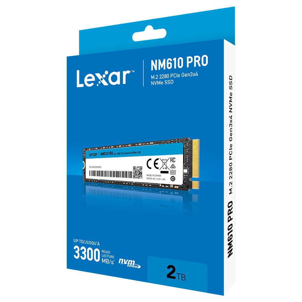Imagem de SSD LEXAR NM610 PRO 2TB M.2 2280 NVME PCIE - LNM610P002T-RNNNG