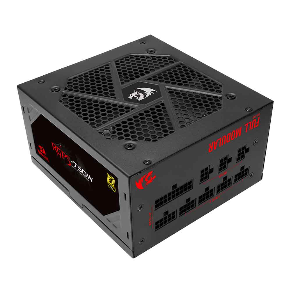 Imagem de FONTE DE ALIMENTACAO GAMER REDRAGON 750 WATTS FULL MODULAR 80 PLUS GOLD 120 X 120 X 25 MM