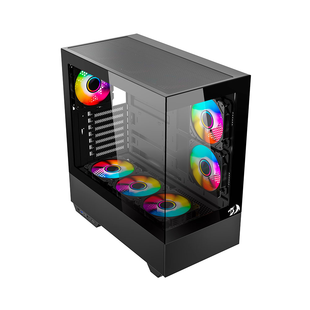Mostrar detalhes de GABINETE GAMER REDRAGON REFLECT PRO PRETO CA-607B Imagem de GABINETE GAMER REDRAGON REFLECT PRO PRETO CA-607B