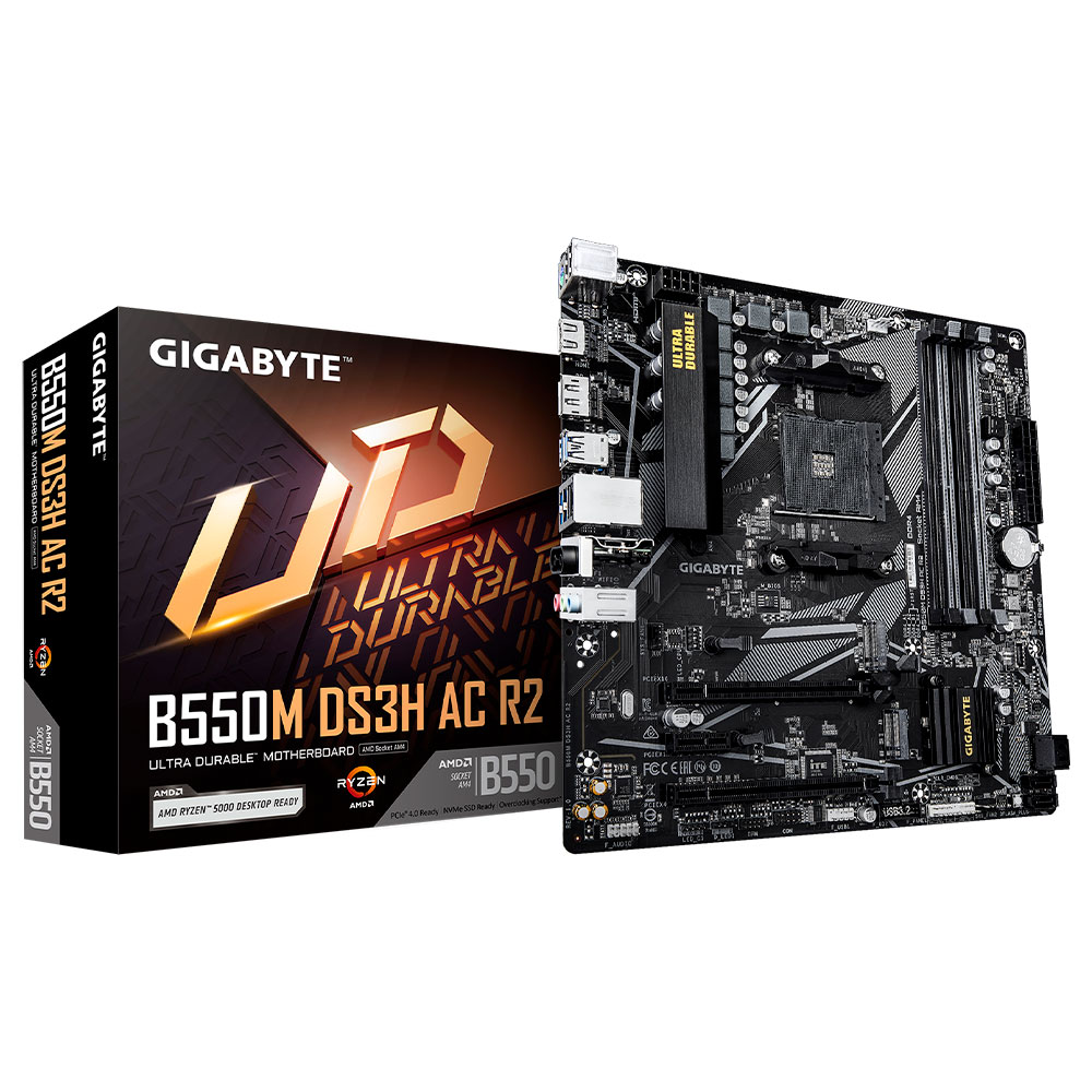 Imagem de PLACA MAE (AMD) GIGABYTE B550M DS3H AC R2 1.0 DDR4 AM4