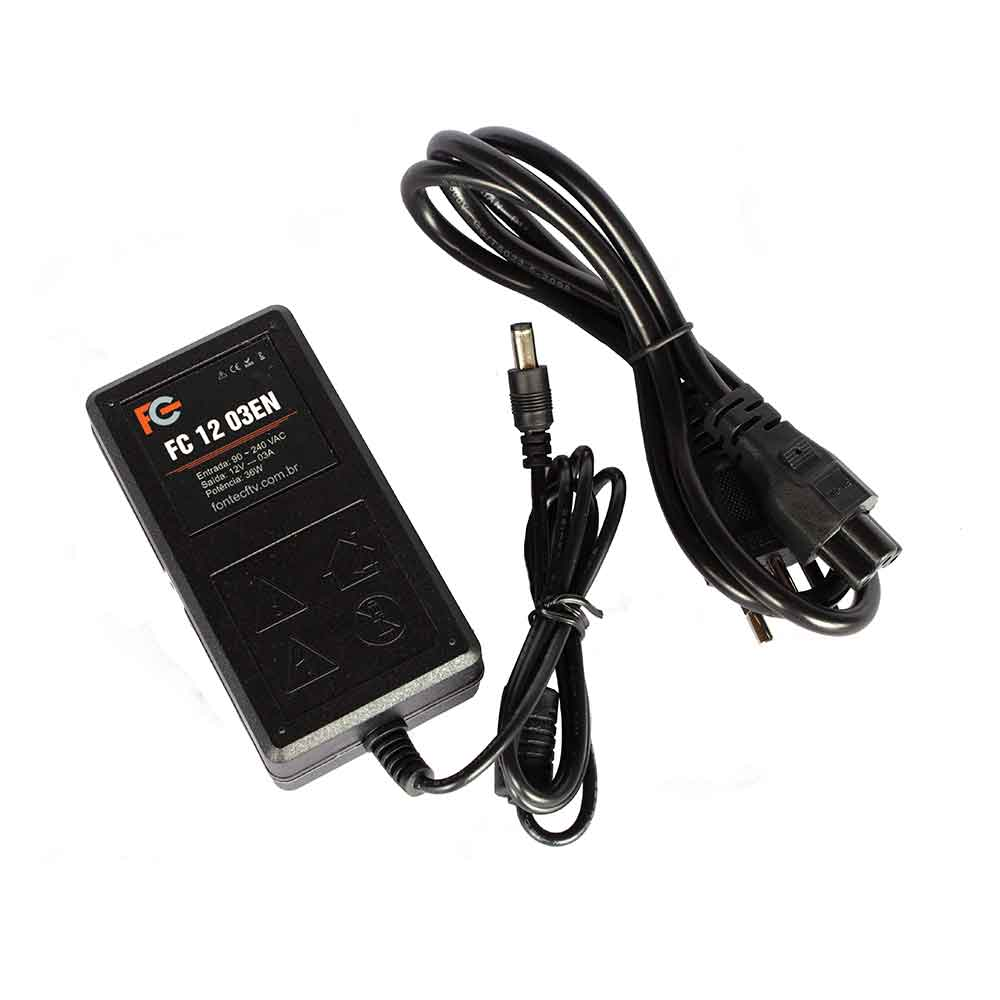 Mostrar detalhes de FONTE ELETRONICA 12V 3A BIV MULTIUSO - FC1203EN - FC FONTES Imagem de FONTE ELETRONICA 12V 3A BIV MULTIUSO - FC1203EN - FC FONTES