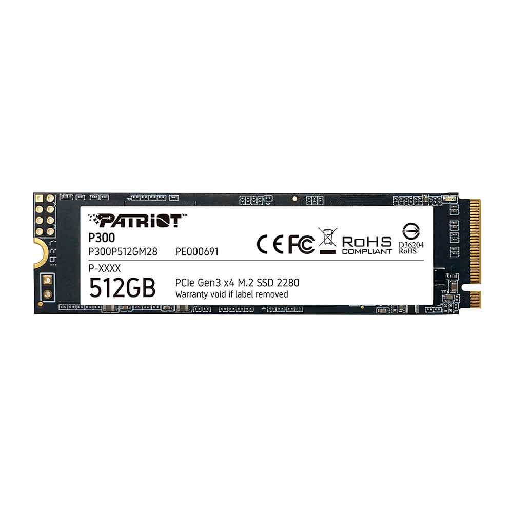SSD. M2 NVMe 512GB Leitura: 2100MB/s Gravação: 1100MB/s, PATRIOT P300P512GM28