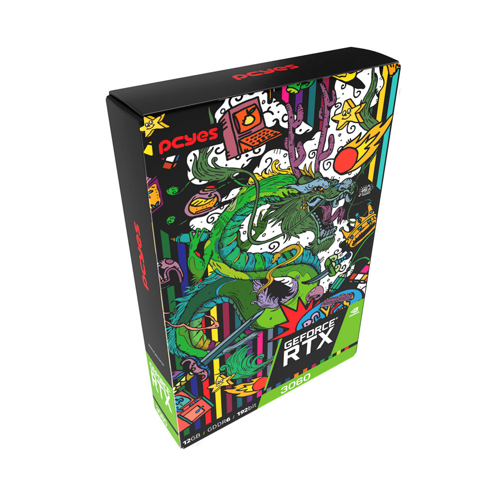 Imagem de PLACA DE VIDEO PCYES GEFORCE RTX 3060 12GB GDDR6 192BITS PGS3060FS192