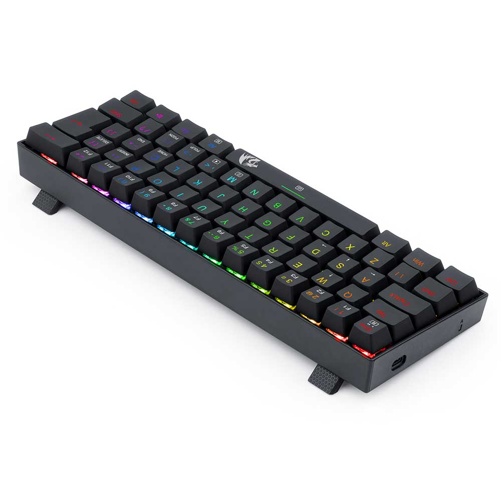 Imagem de TECLADO REDRAGON MECANICO GAMER DRAGONBORN RGB PRETO SWITCH BROWN ABNT2 K630RGB-1 (PT-BROWN)