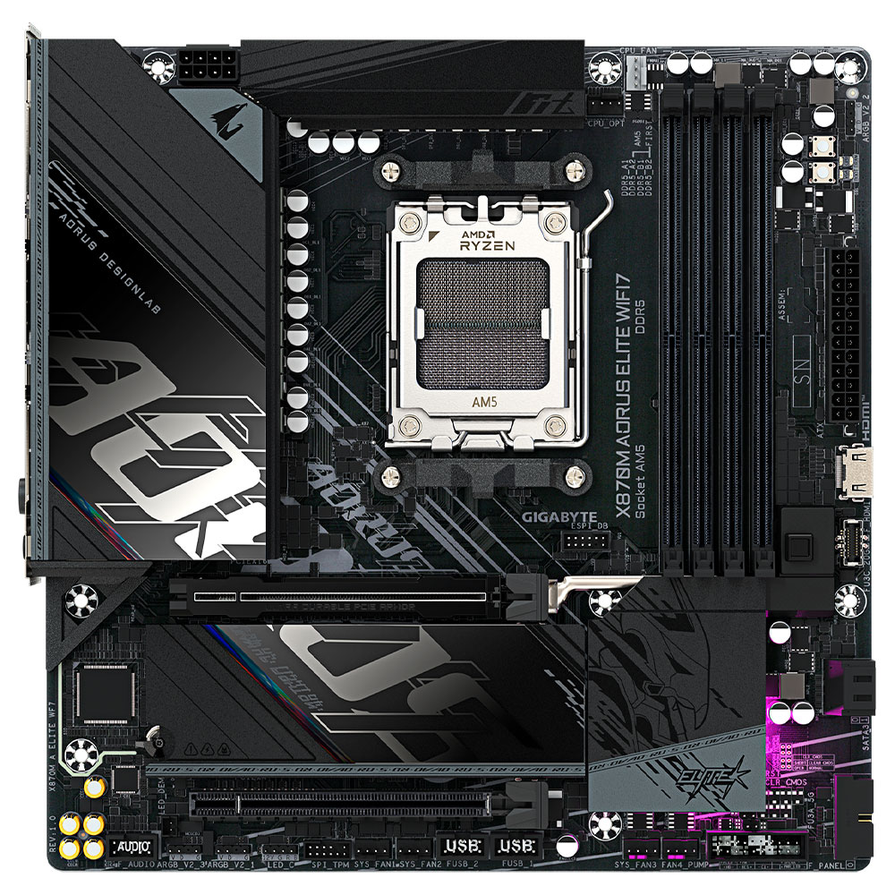 Imagem de PLACA MAE (AMD) GIGABYTE X870M A ELITE WF7 1.0 DDR5 AM5