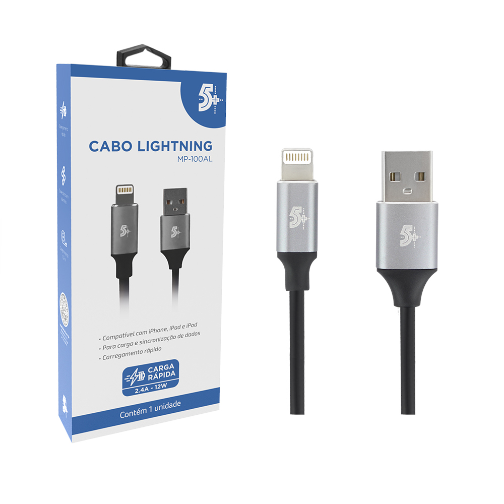 Mostrar detalhes de CABO LIGHTNING PARA USB A - 2.0 - 1,2M 5+ - 018-0203 Imagem de CABO LIGHTNING PARA USB A - 2.0 - 1,2M 5+ - 018-0203