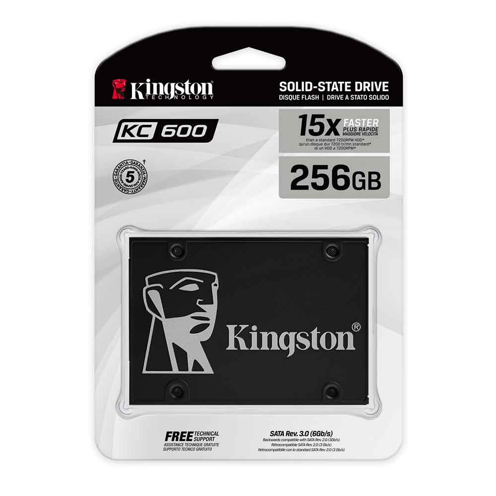 Mostrar detalhes de SSD KINGSTON KC600 256GB 2,5" SATA 3 - SKC600/256G Imagem de SSD KINGSTON KC600 256GB 2,5" SATA 3 - SKC600/256G