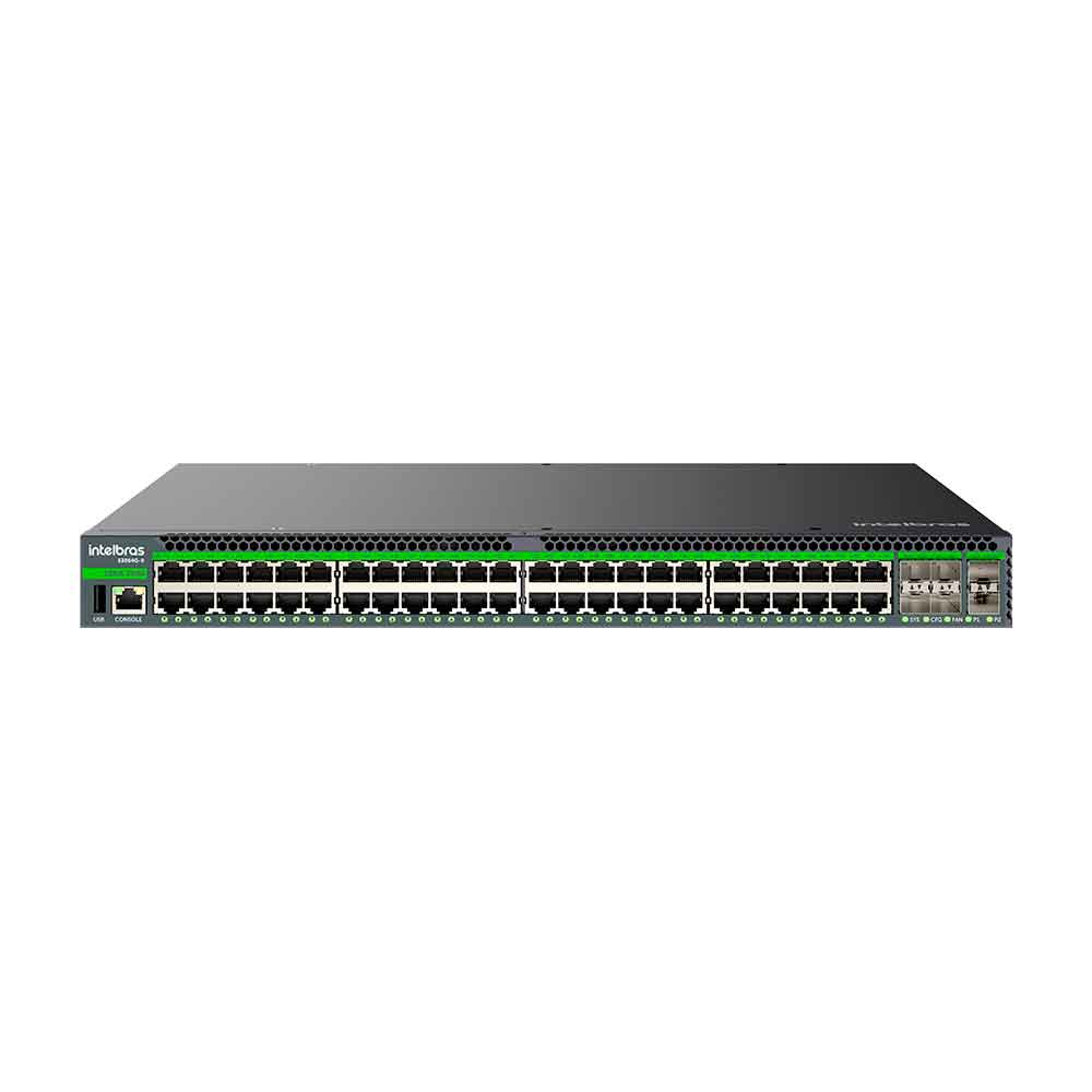Imagem de SWITCH INTELBRAS 48 PORTAS L3 GIGABIT GERENCIAVEL + 6 PORTAS SFP S3054G-B - 4760077