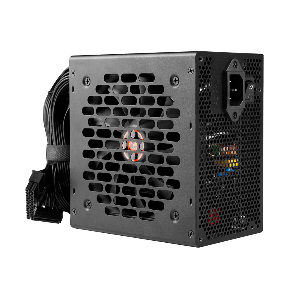 Imagem de FONTE DE ALIMENTACAO REDRAGON GAMER RGPS-500 WATTS 80 PLUS PRETO SEM CABO DE FORCA GC-PS021