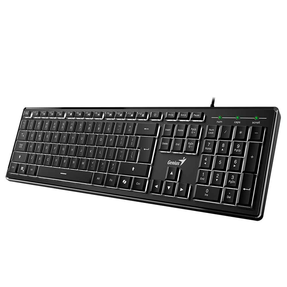 Imagem de TECLADO MULTIMIDIA GENIUS SLIMSTAR 820 PRETO ABNT 2
